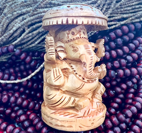 handcarved Ganesha-wood