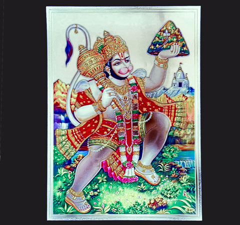 hanuman print on metal